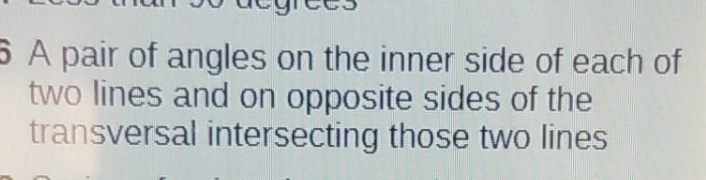 I dont know what this is 6 A pair of angles on