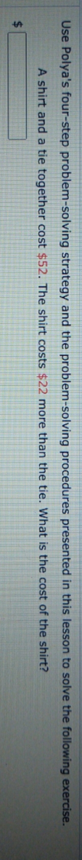 16 Polya's four-step problem-solving method Use