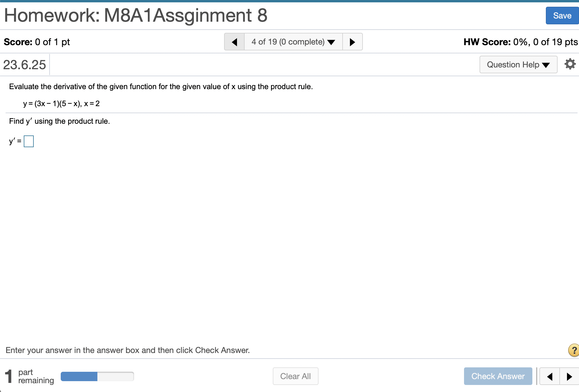 HELP ME SOLVE THIS Homework: M8A1Assginment 8