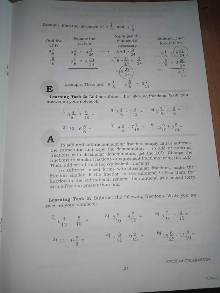 Answer the following. E Learning Task 2: Read and