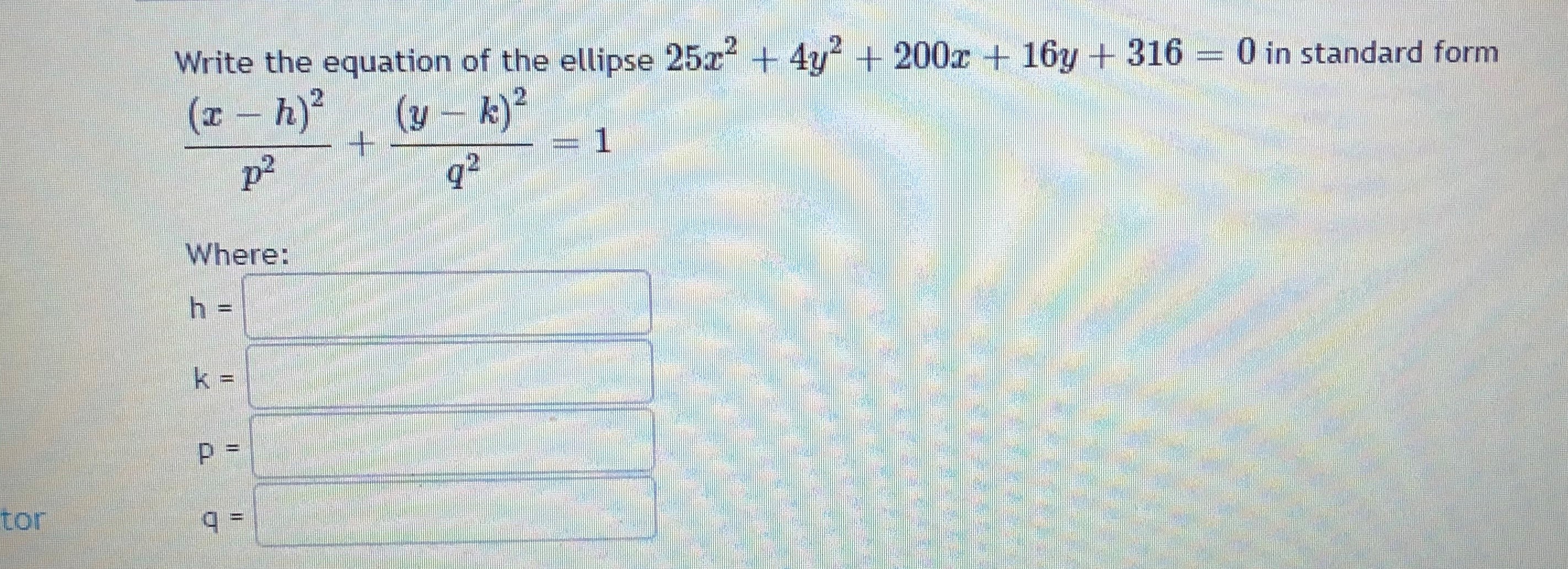question 5. Thank you Write the equation of the