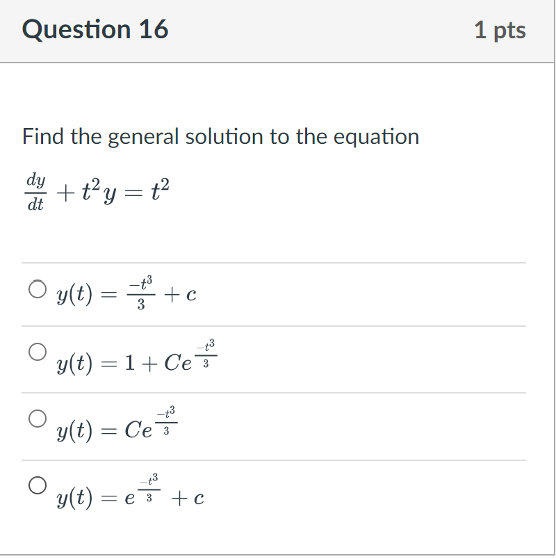 Question 1 1 pts Classify the equation 32f _