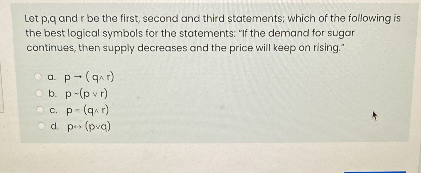 Let p,q and r be the first, second and third