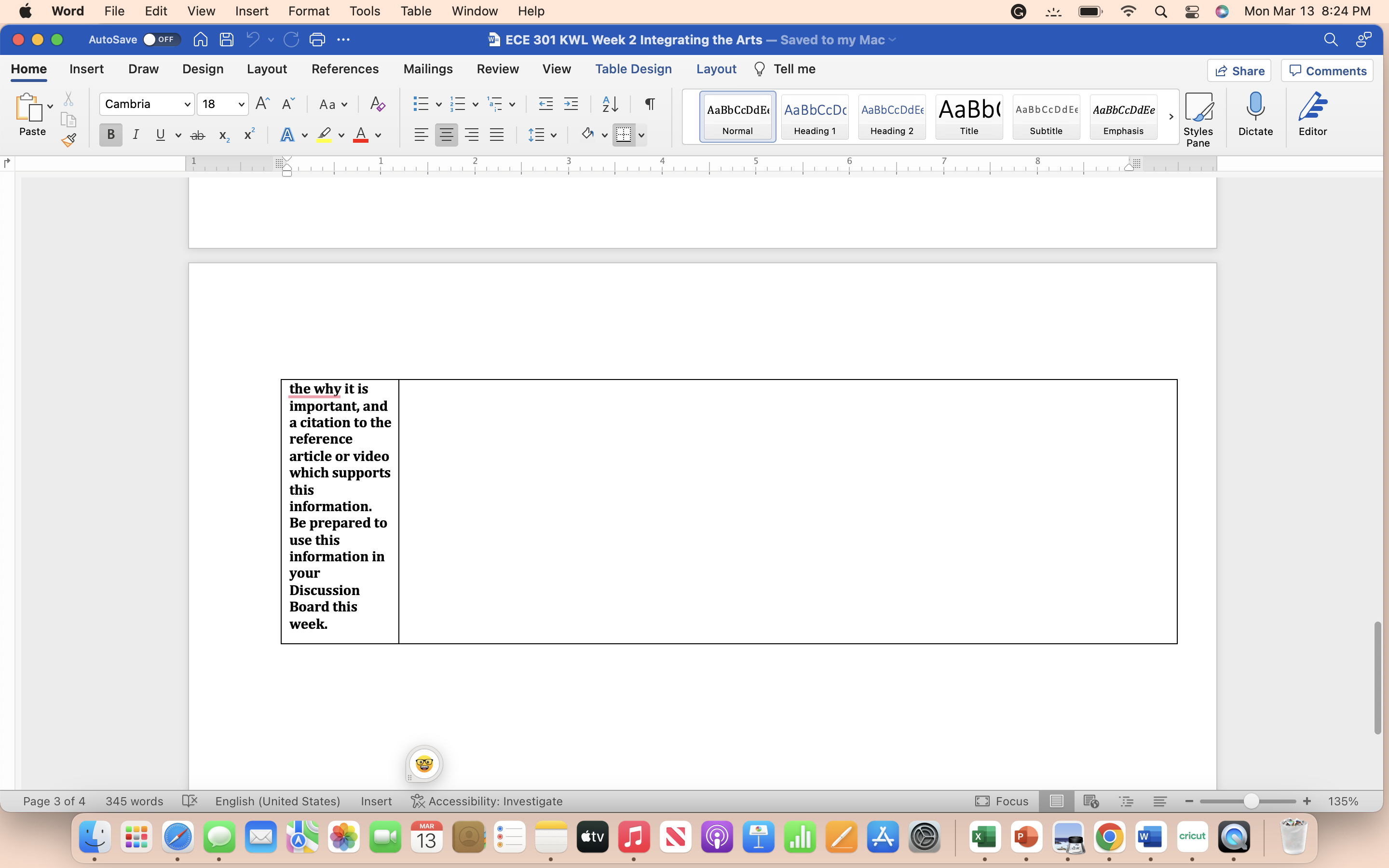 Please help me fill out the chart below: Table