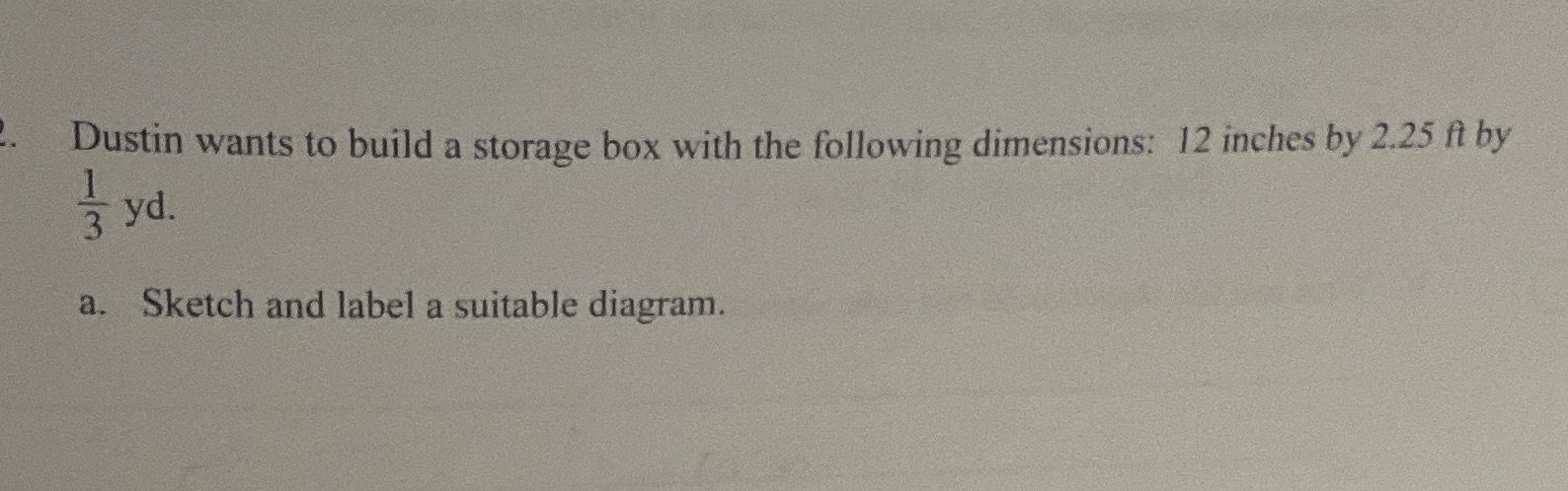 B. What imperial unit do you recommend he use?