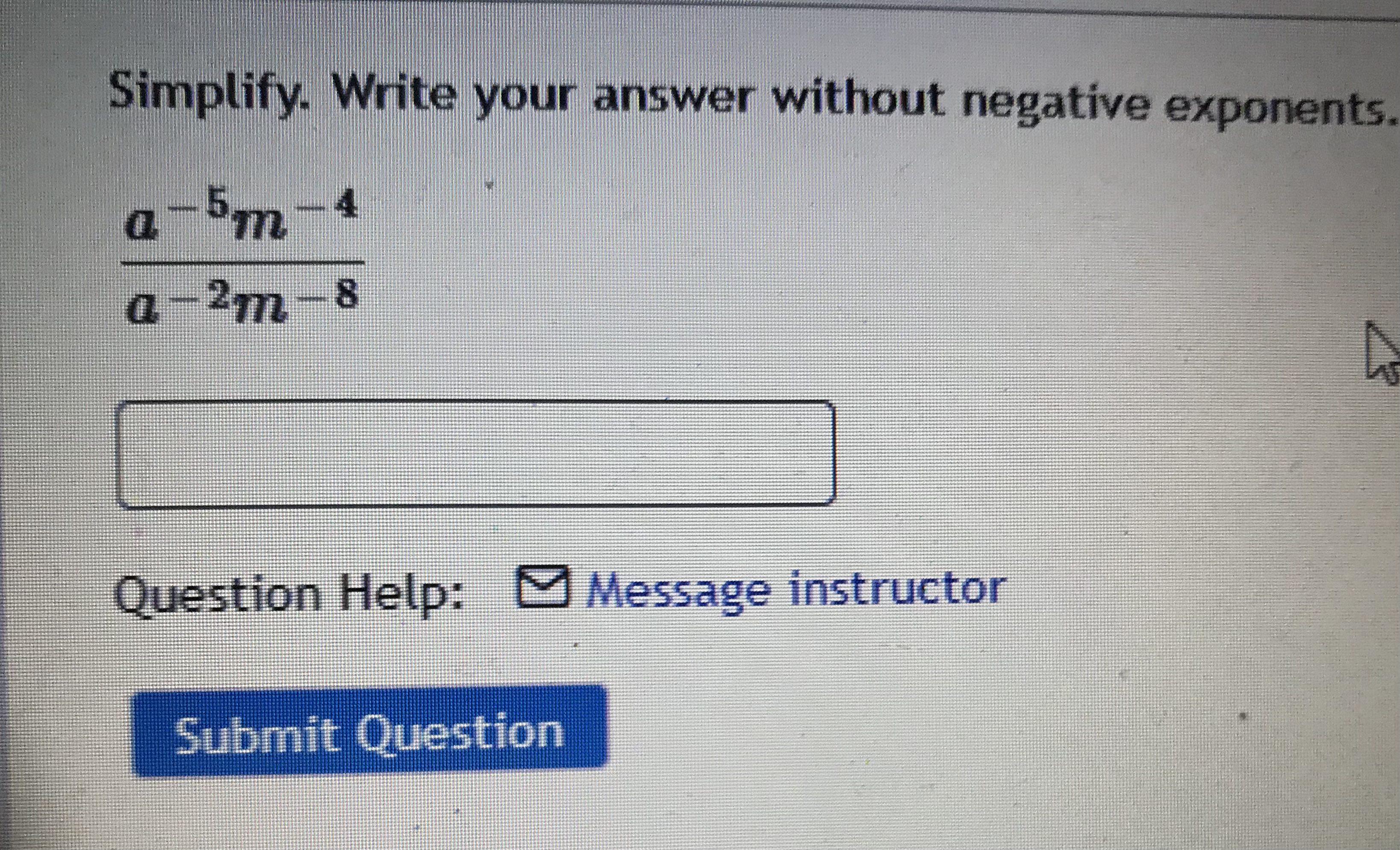Simplify. Write your answer without negative