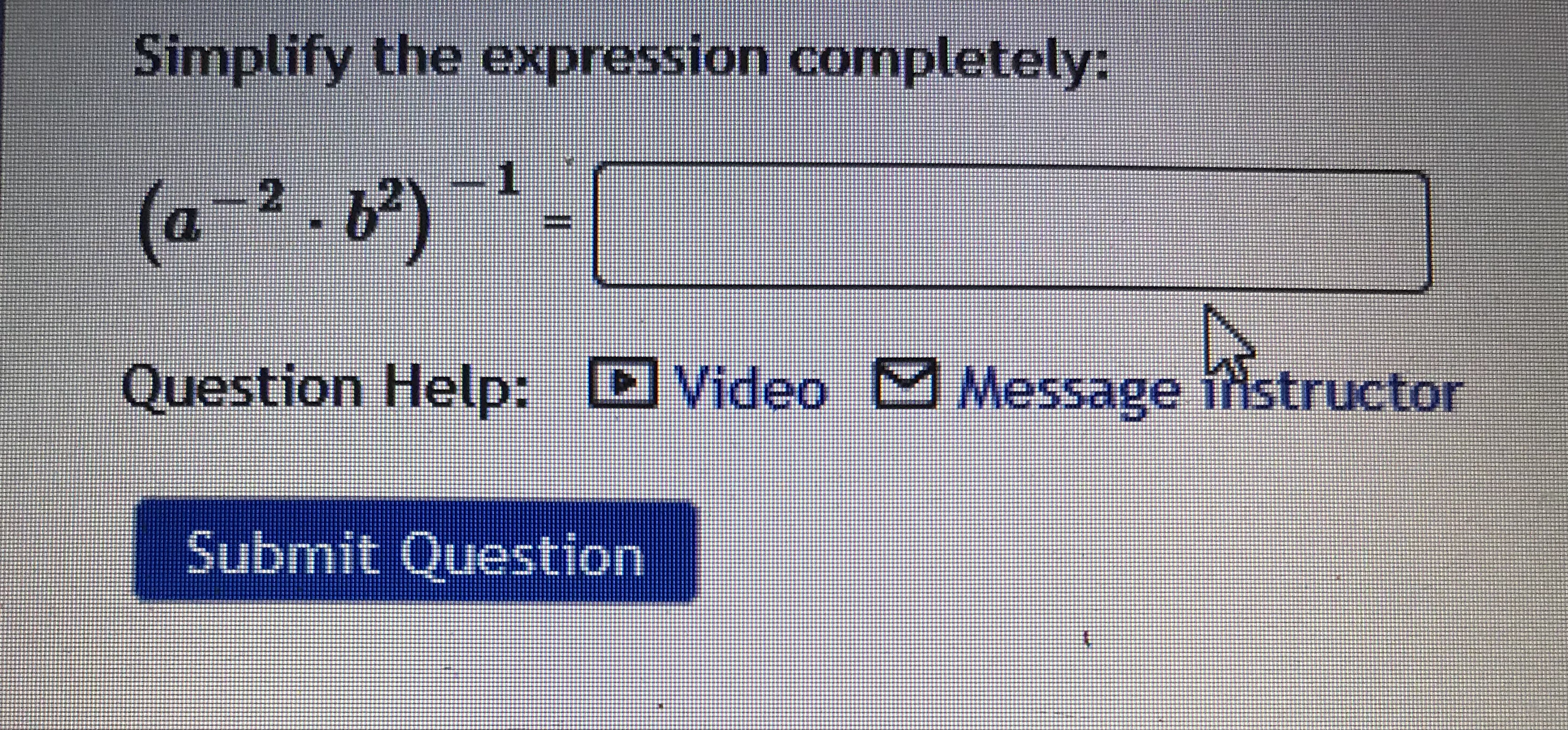 Simplify. Write your answer without negative
