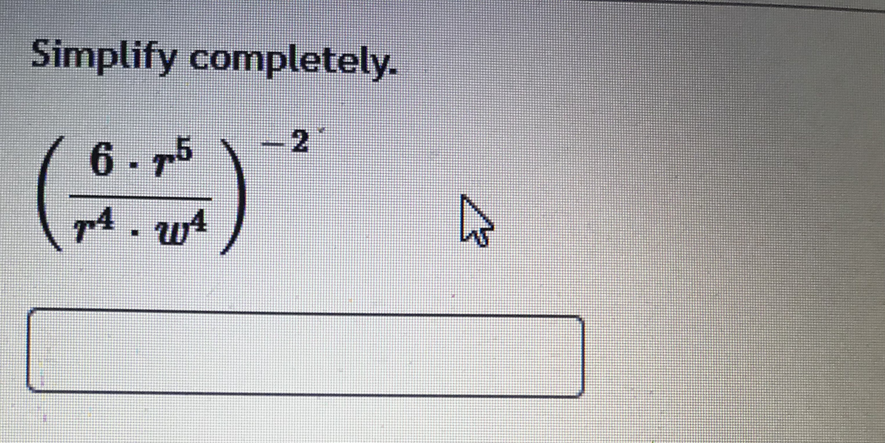 Simplify. Write your answer without negative