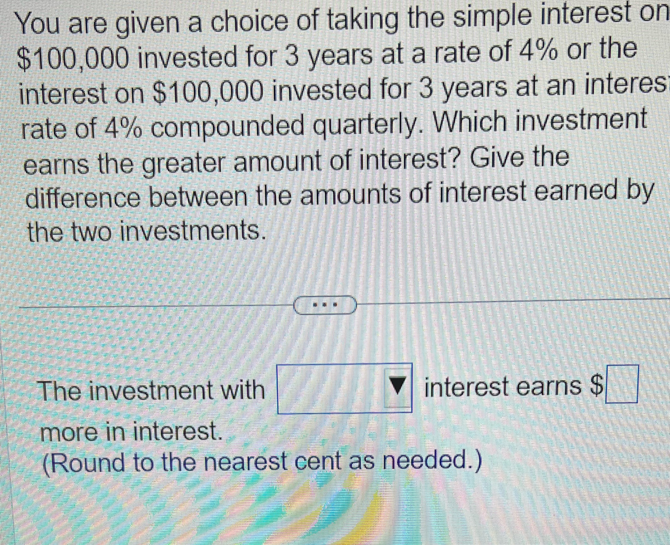 You are given a choice of taking the simple