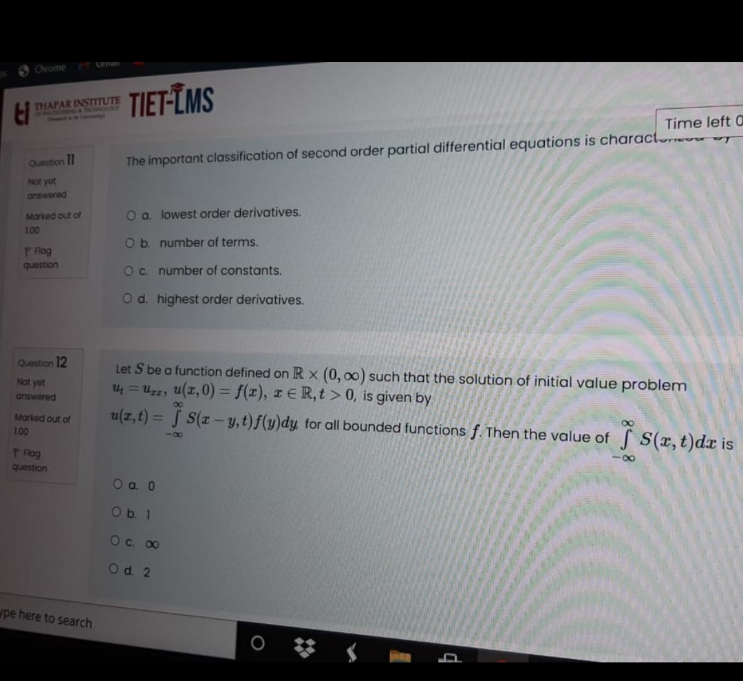 plz solve Chrome Human THAPAR INSTITUTE TIET-LMS