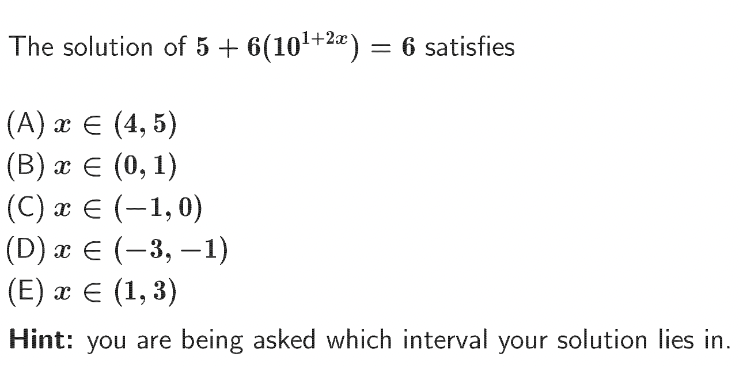 The solution of 5 + 6(1014'2'\