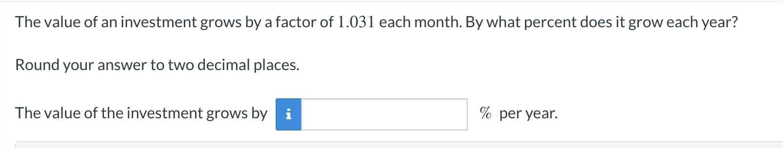 Find a formula in form of V05) : a - bt for the