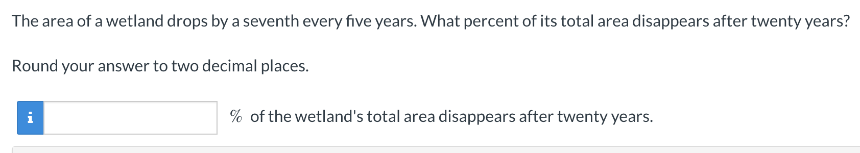 Find a formula in form of V05) : a - bt for the