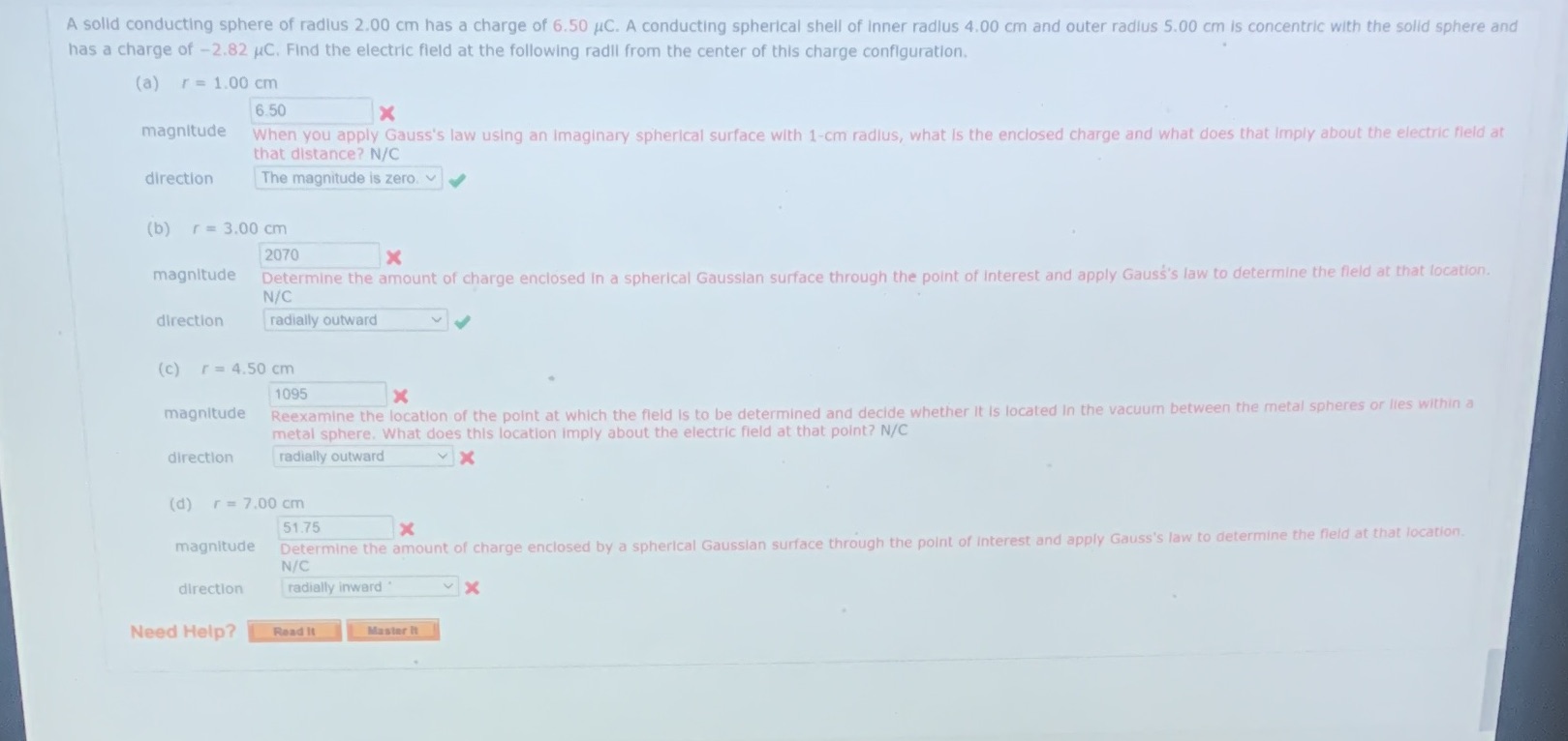 A solid conducting sphere of radius 2.00 cm has a