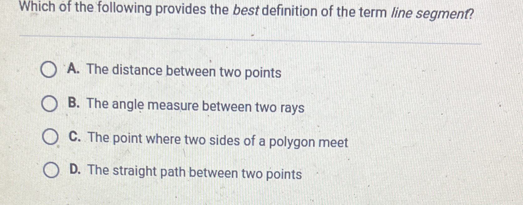 Which of the following provides the best