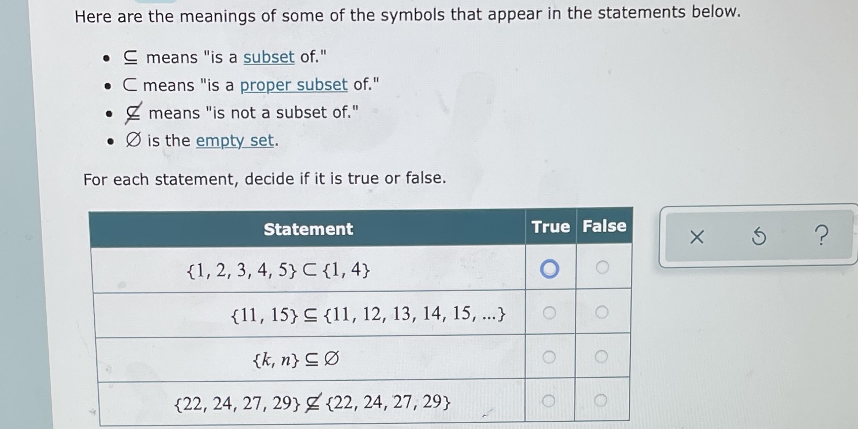 Here are the meanings of some of the symbols that