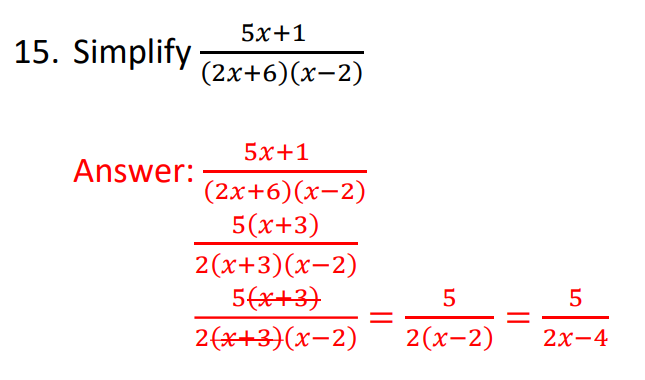 I don't understand how the numerator of 5x+1