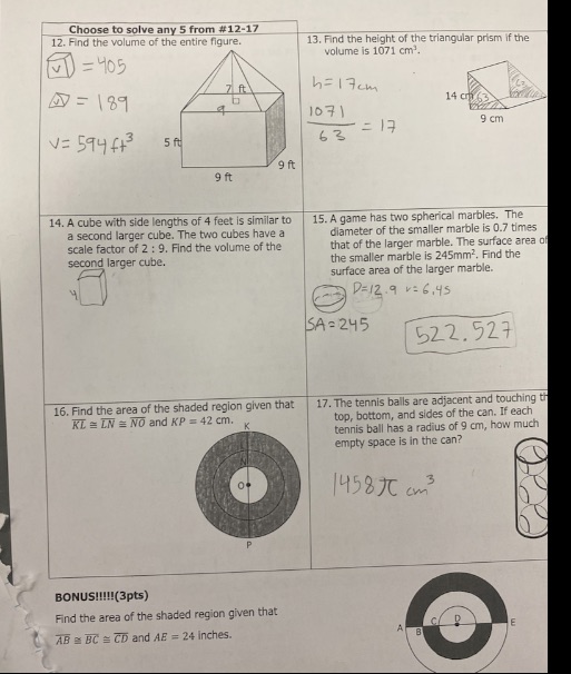 Need answers for ALL questions with work. ignore