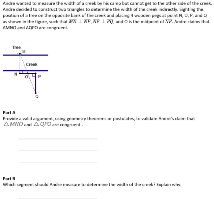 Andre wanted to measure the width of a creel: hv