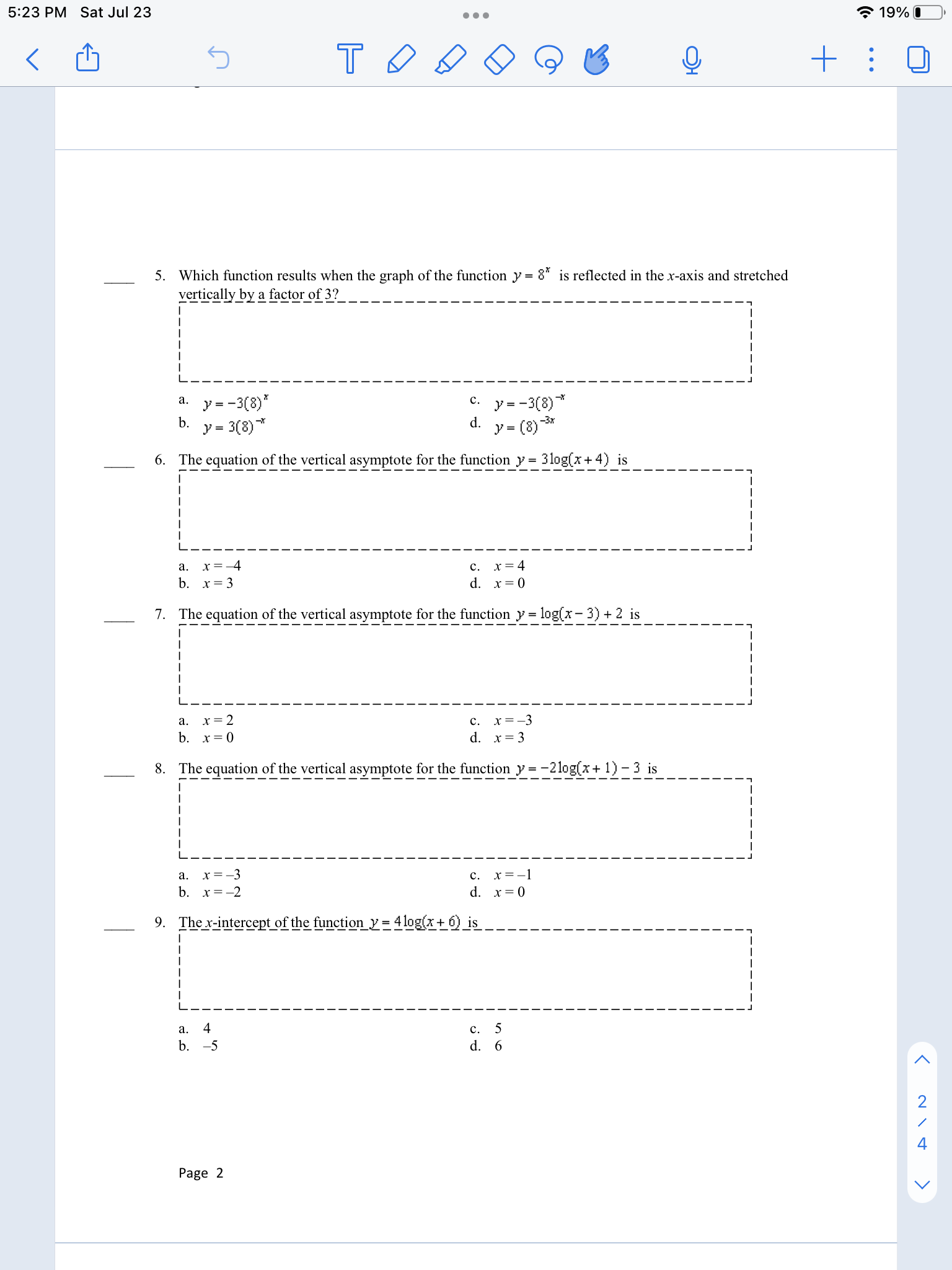 5:23 PM Sat Jul 23 . . . 19% 5 O + MHF4U Lesson