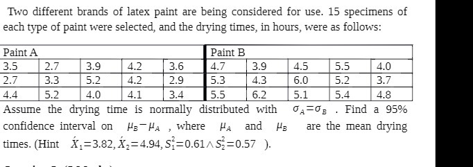 Two different brands of latex paint are being