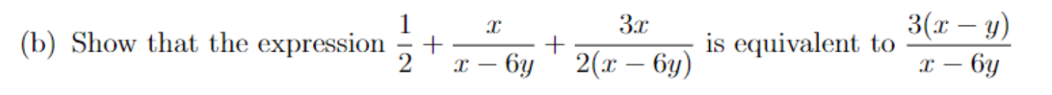 T 3.r (b) Show that the expression is equivalent