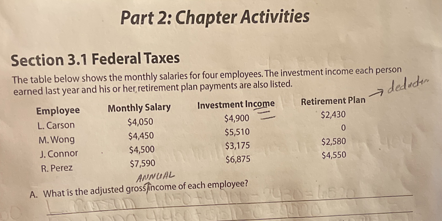 Part 2: Chapter Activities Section 3.1 Federal