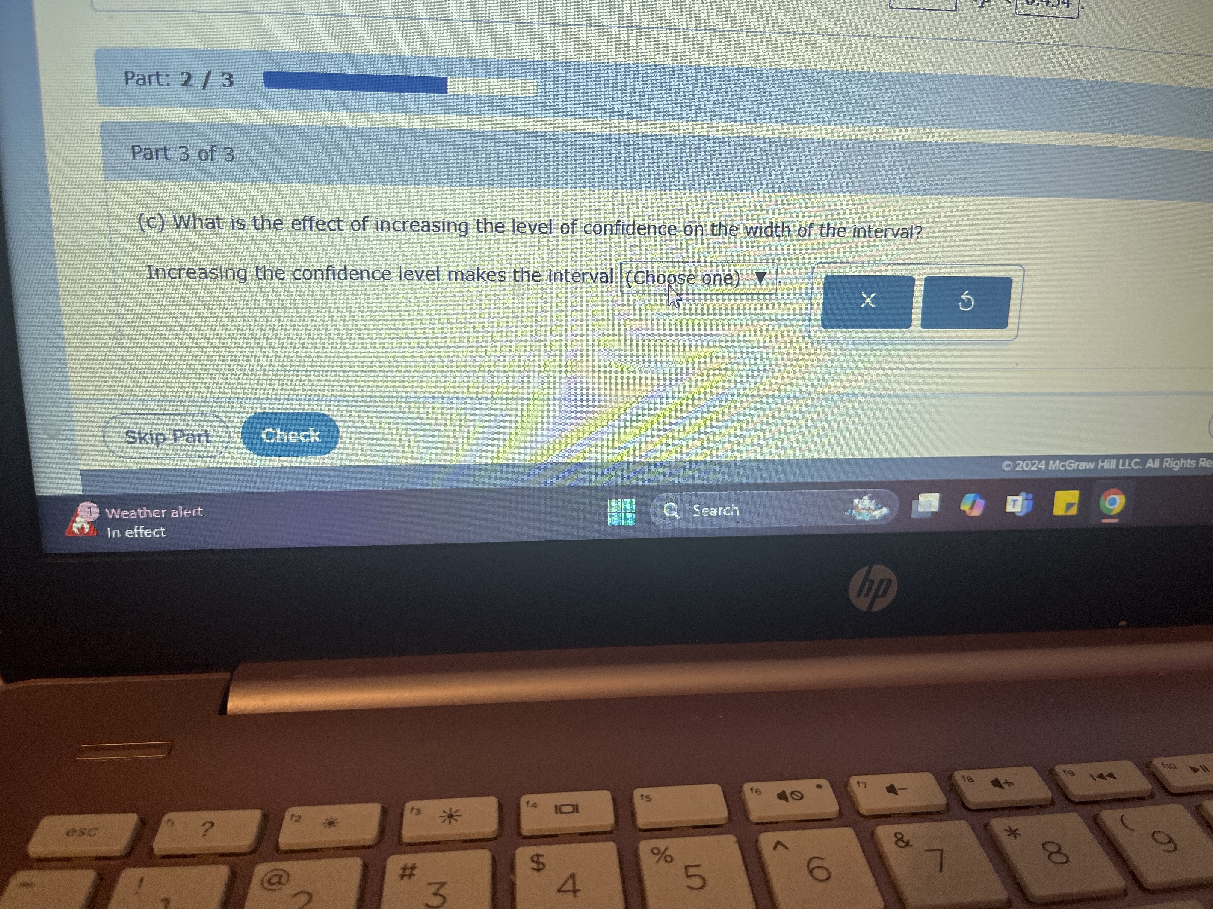 (c) What is the effect of increasing the level of