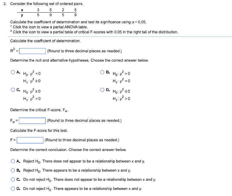 1. The accompanying data have a sample