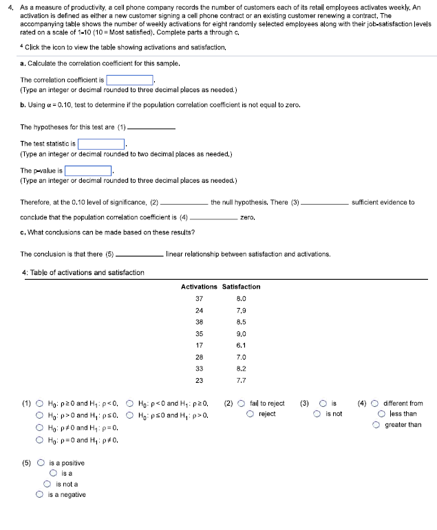1. The accompanying data have a sample