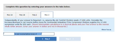 Complete this question by entering your answers