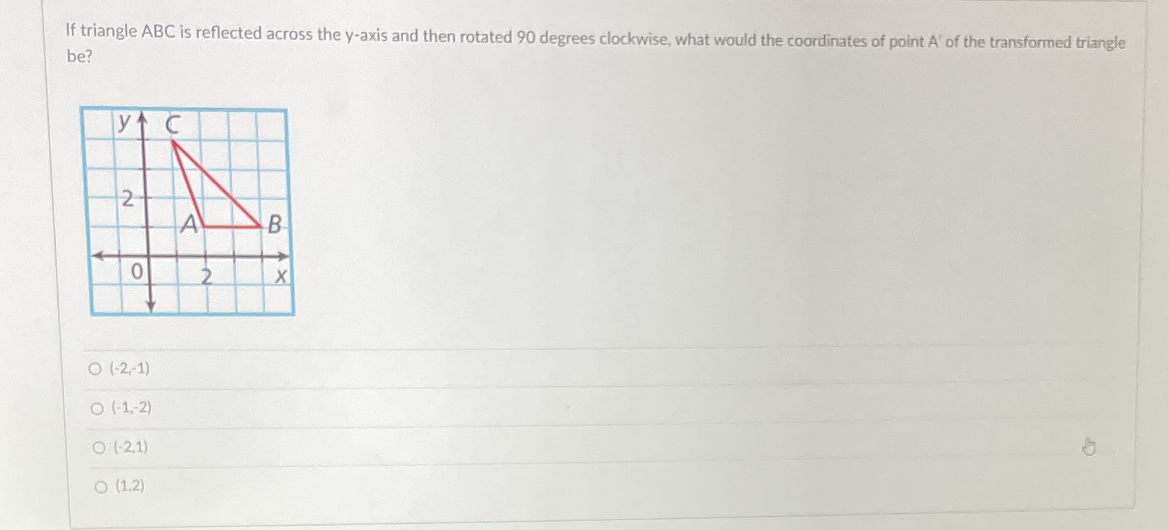 be? If triangle ABC is reflected across the