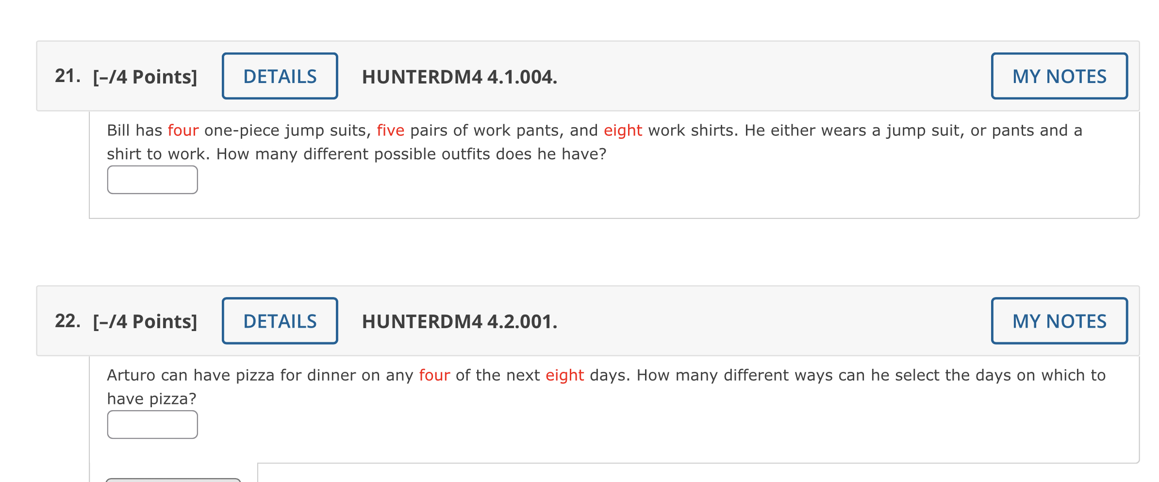 21. [-I4 Points] DETAILS HUNTERDM4 4.1.004. MY