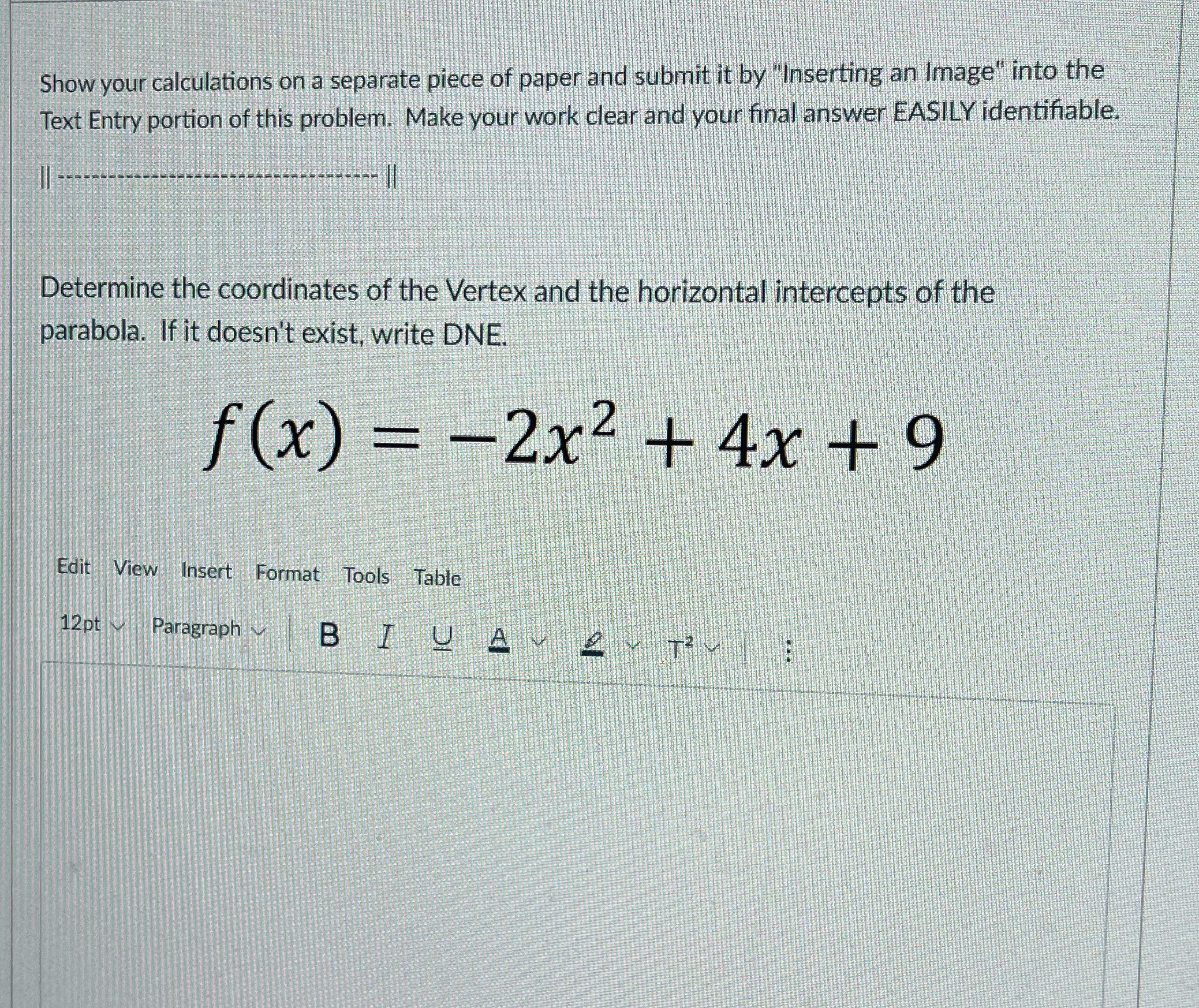 Show your calculations on a separate piece of