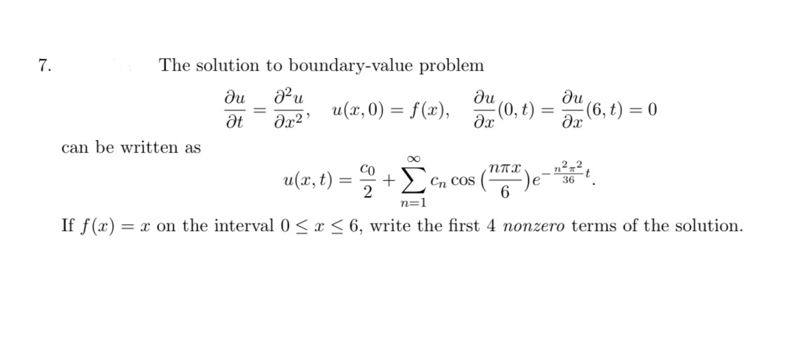 Please show all steps 7. The solution to