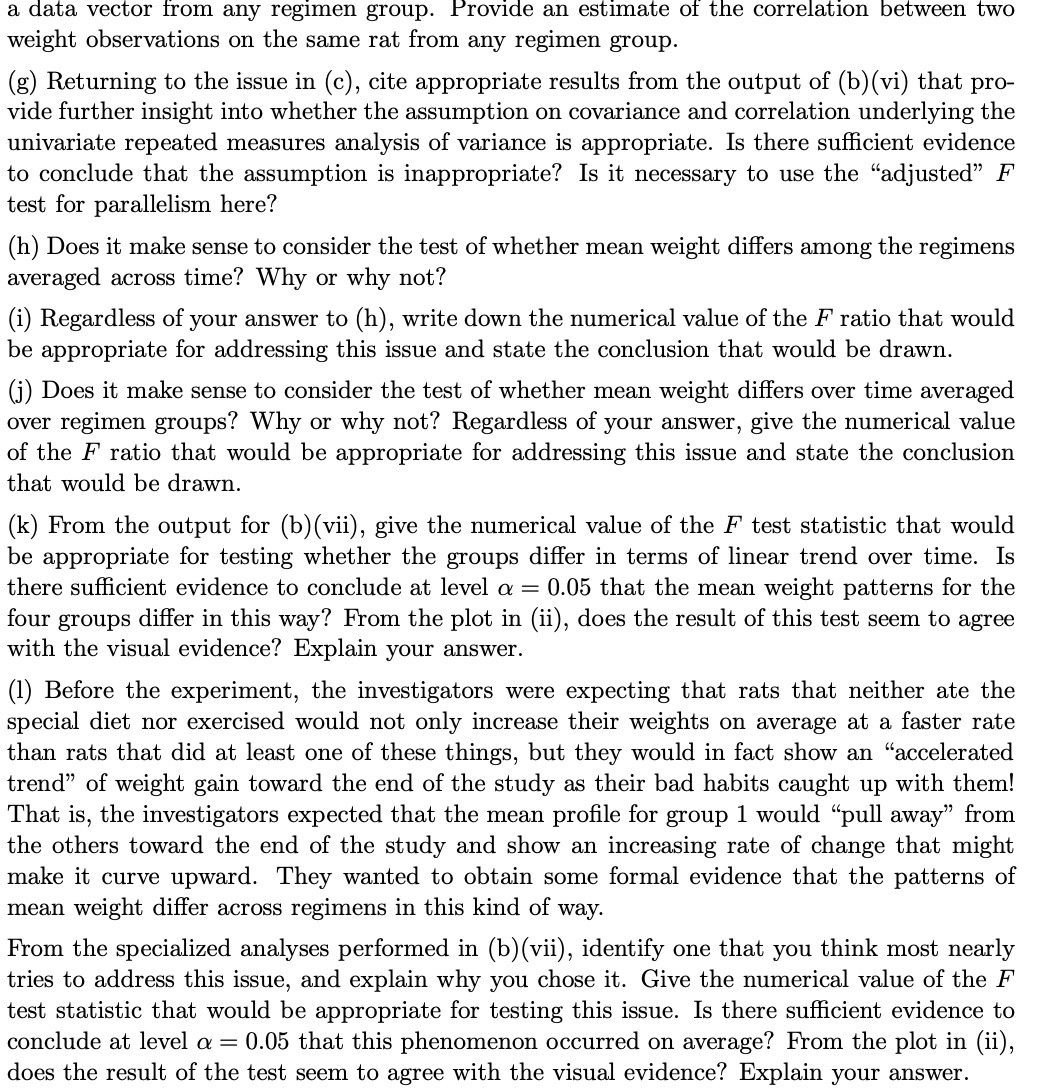 a data vector from any regimen group. Provide an