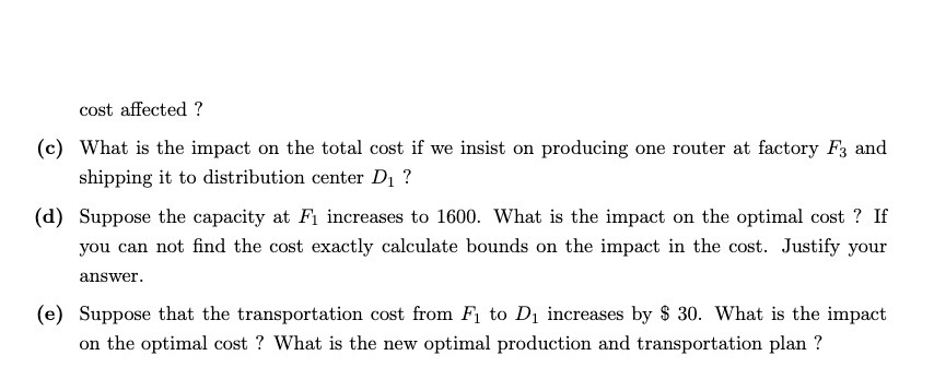 (C) (d) {6) cost aected '3' What is the