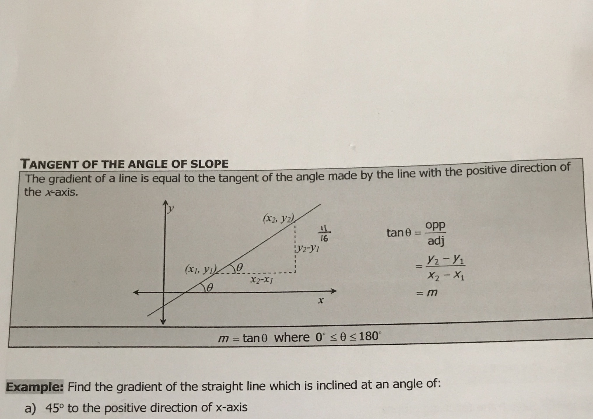 i'm not sure how to work this out TANGENT OF THE
