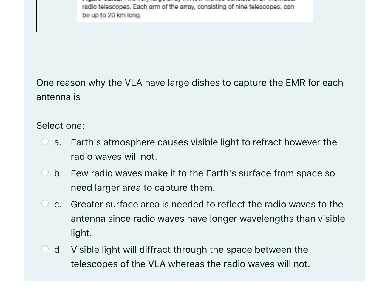 17 Use the following information to answer the