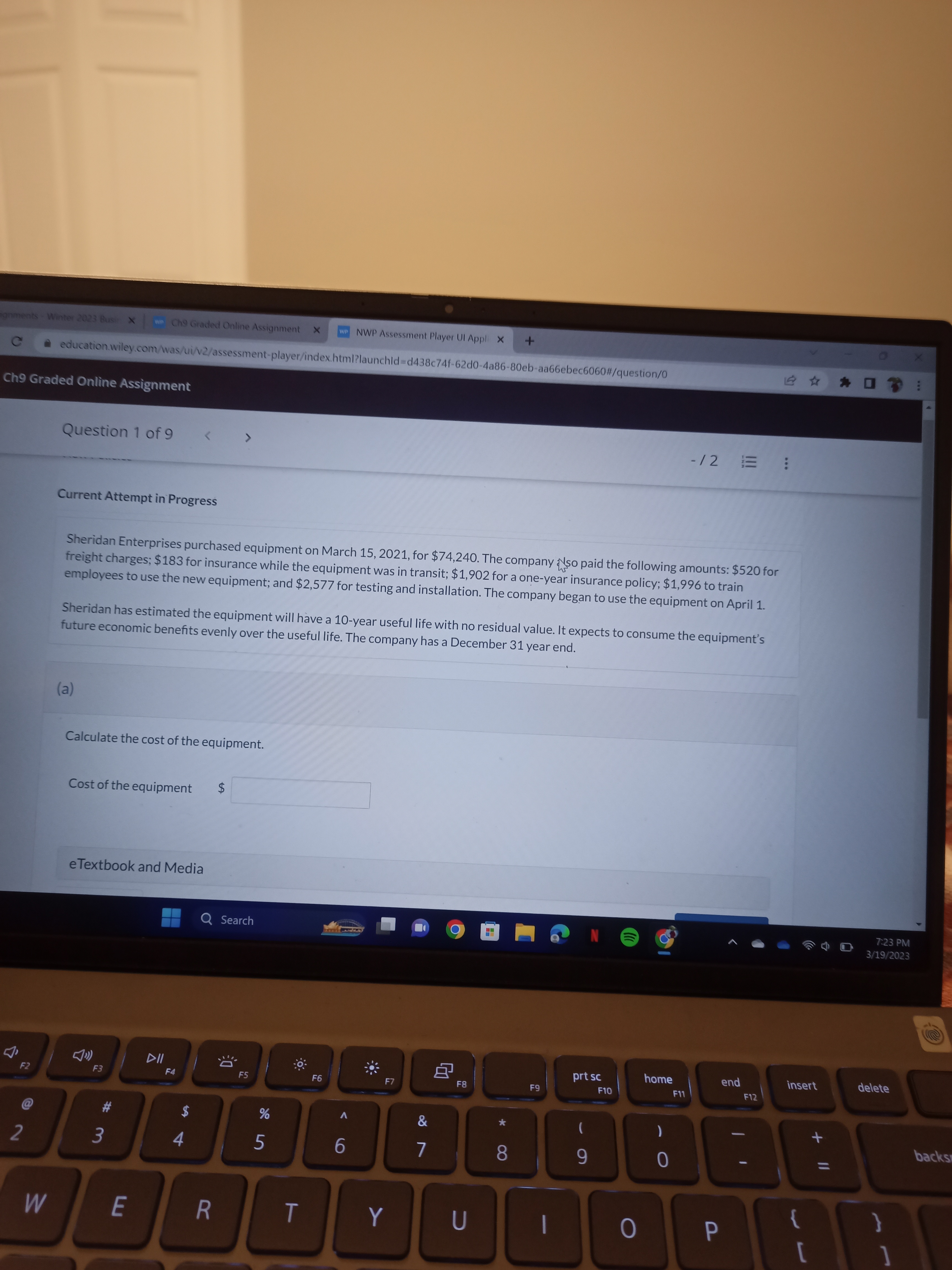 Ch9 Graded Online Assignment X W NWP Assessment