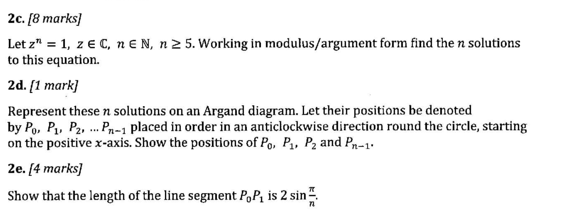 complex numbers, trigonometry - part 2e 2c. [8