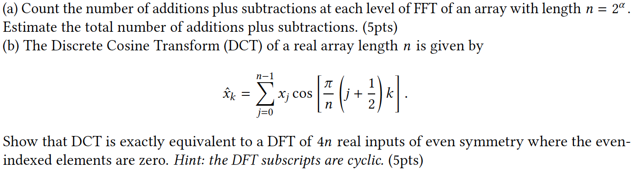 (a) Count the number of additions plus