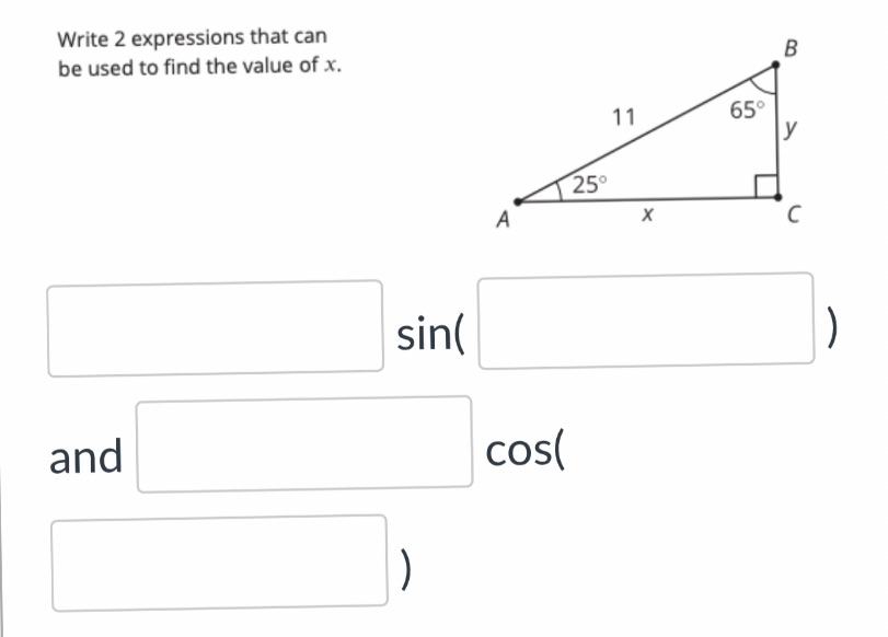 Write 2 expressions that can be used to find the