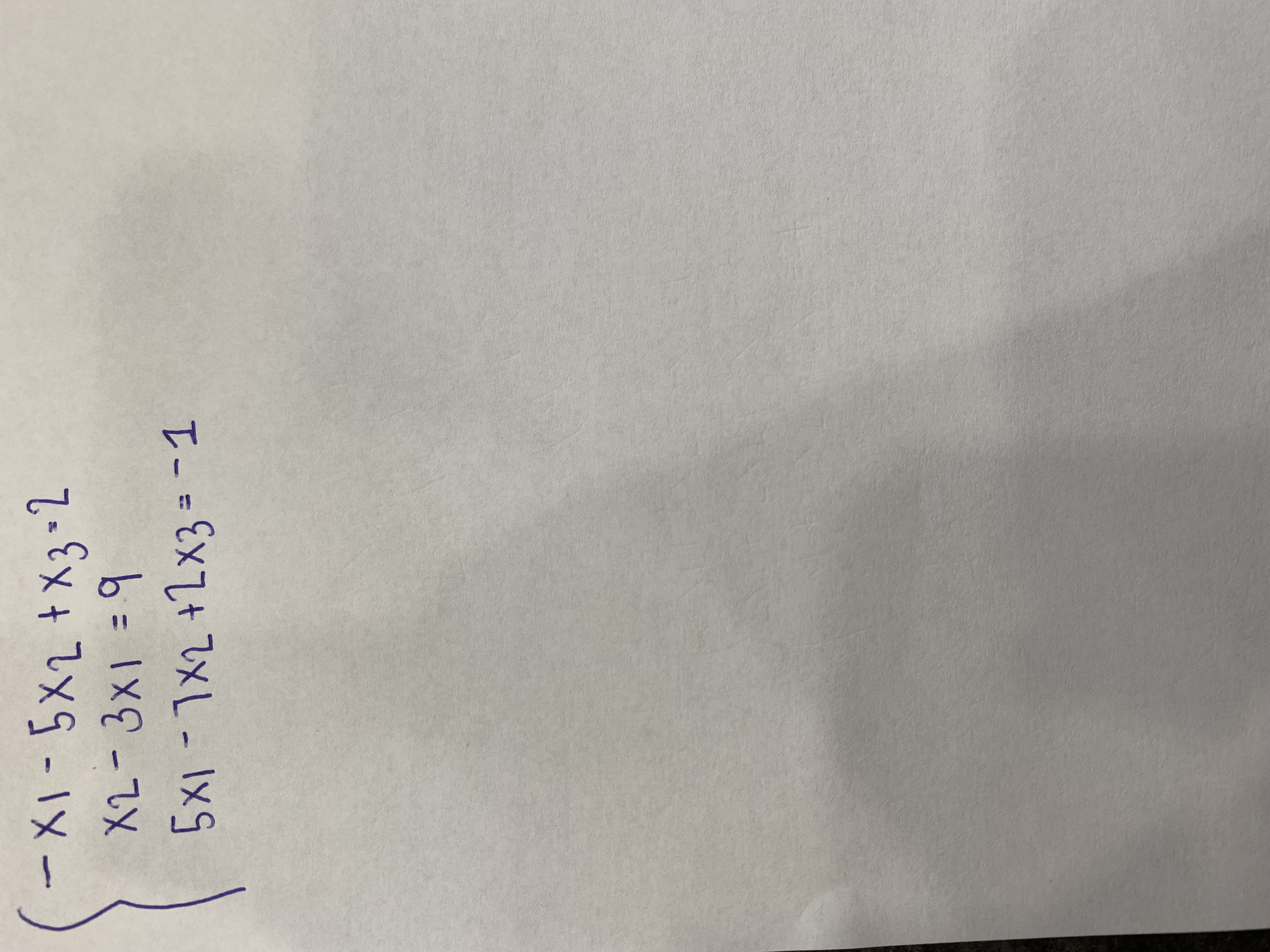 Solve the system of linear equations by modifying