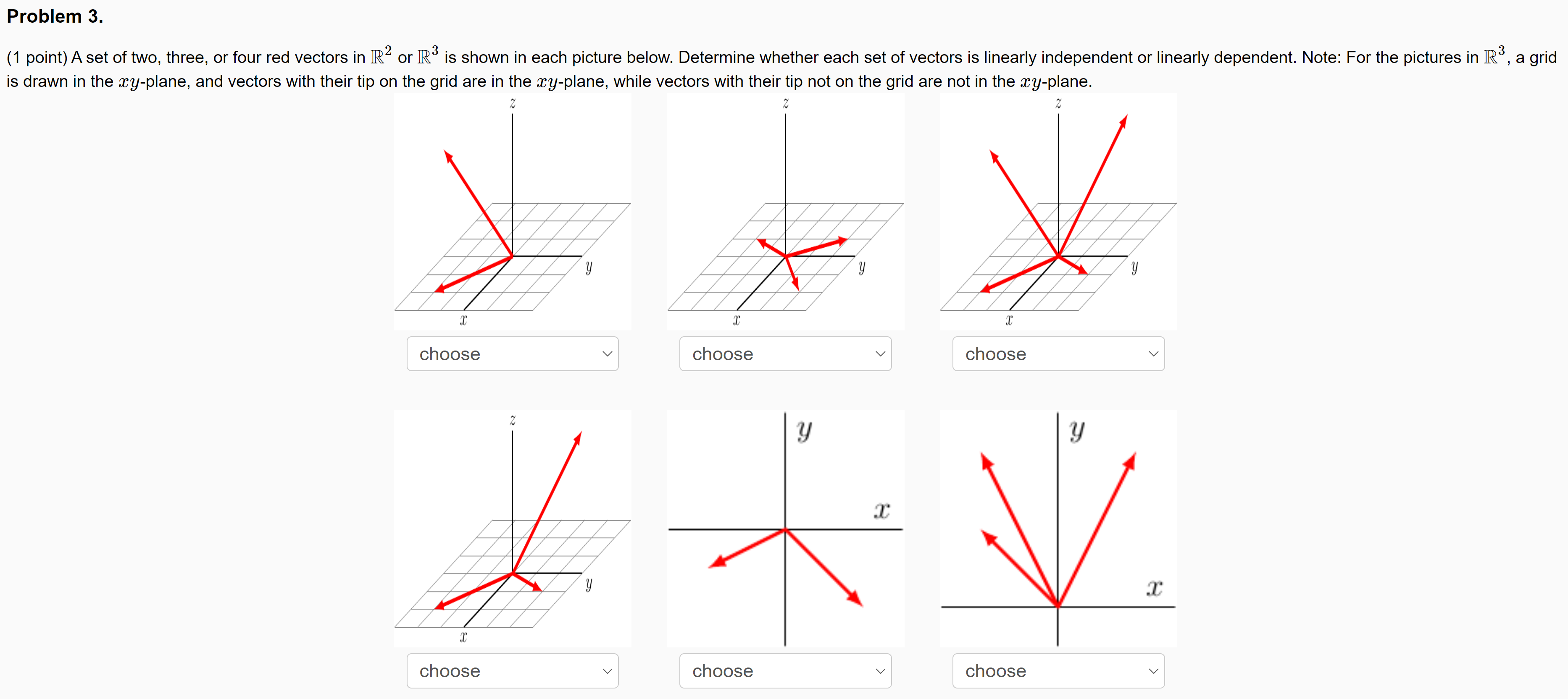 Problem 1. (1 point) Let 6 8 12 $1- 6 ,V2 20 ,V3