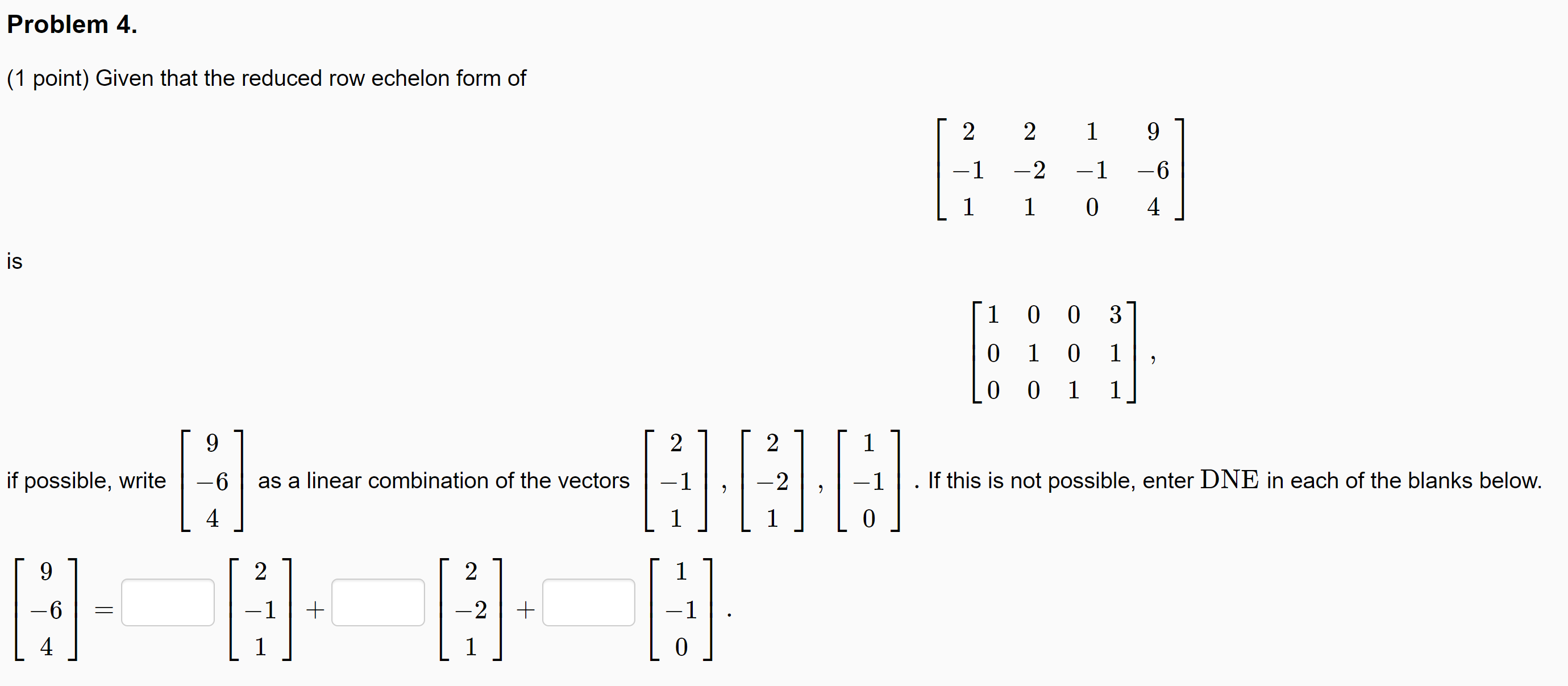 Problem 1. (1 point) Let 6 8 12 $1- 6 ,V2 20 ,V3