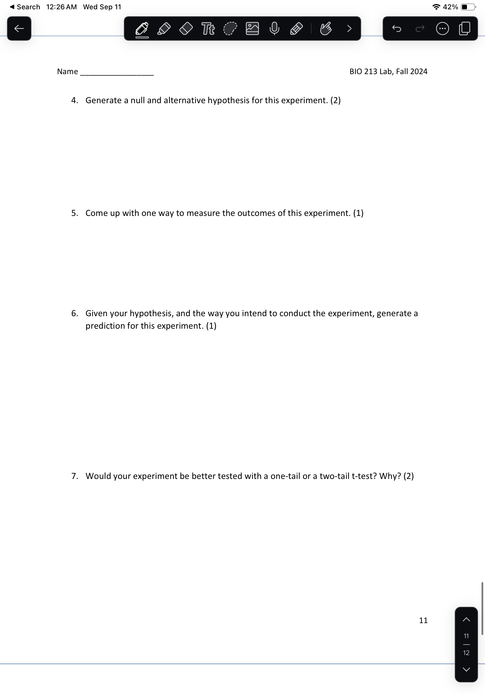 4 Search 12:26 AM Wed Sep 11 =42% @ ) RN NE Name