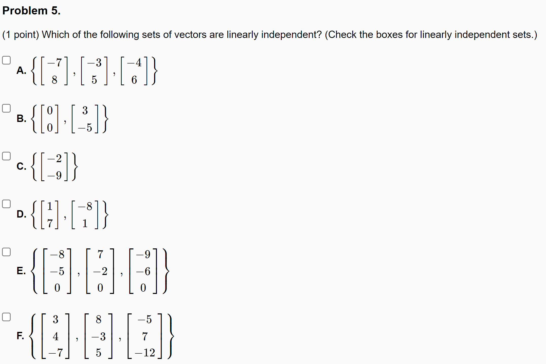 Problem 1. (1 point) Let 6 8 12 $1- 6 ,V2 20 ,V3