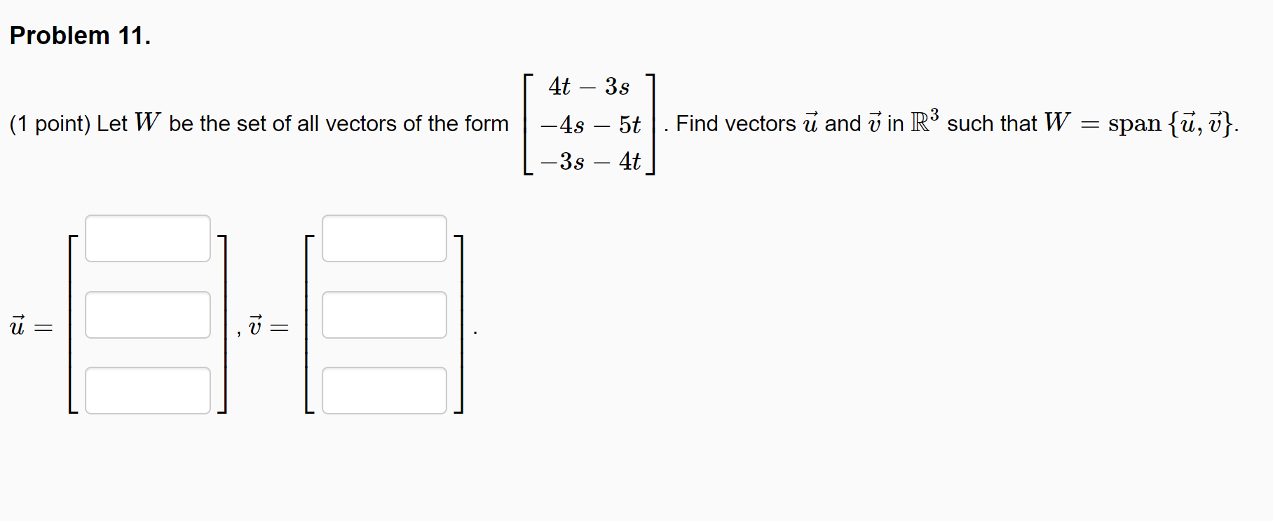 Problem 1. (1 point) Let 6 8 12 $1- 6 ,V2 20 ,V3