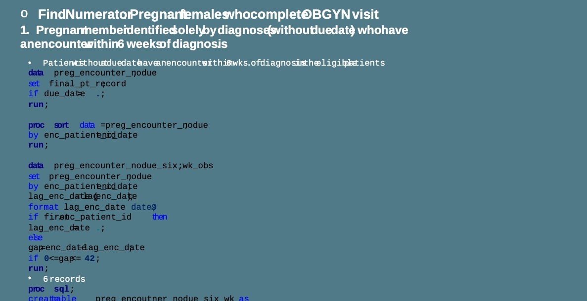 0 FindNumeratorPregnanfemaleswhocompletOBGYN